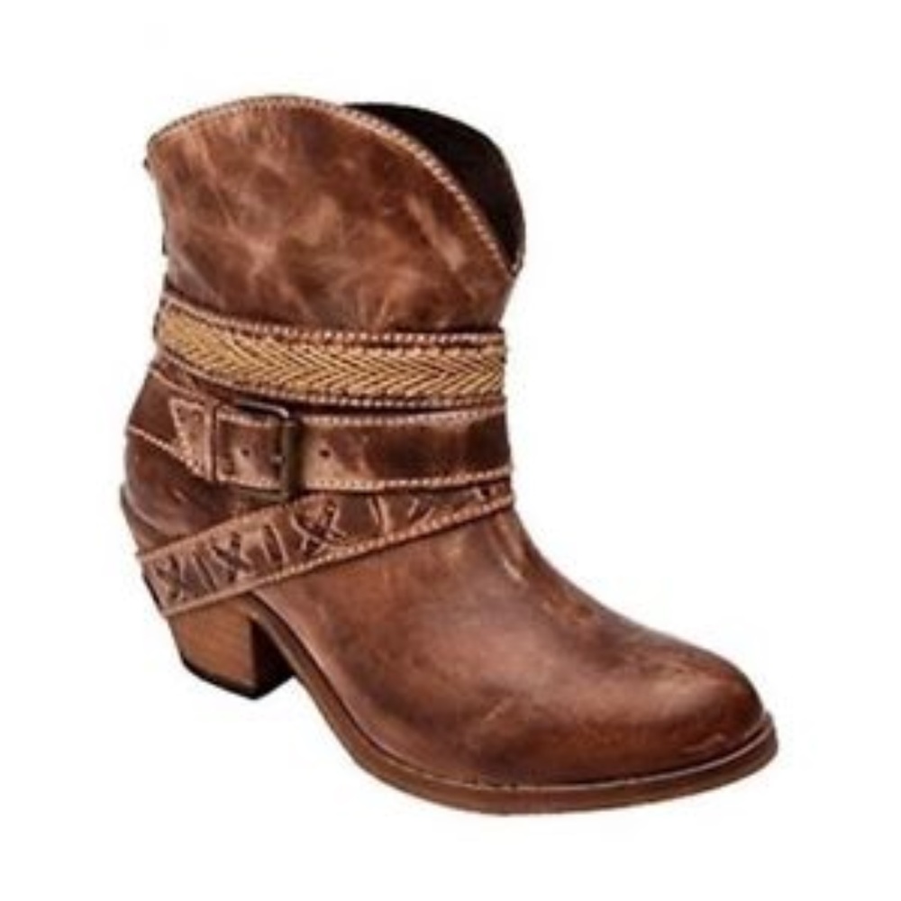 Corral Cognac Womens Shorty Ankle Boots sz 8